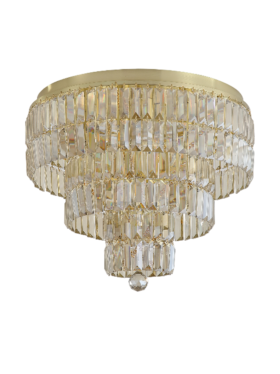 
Exclusive, Dimmable "Empire" Chandelier, Gold/Champagne - 6-bulb