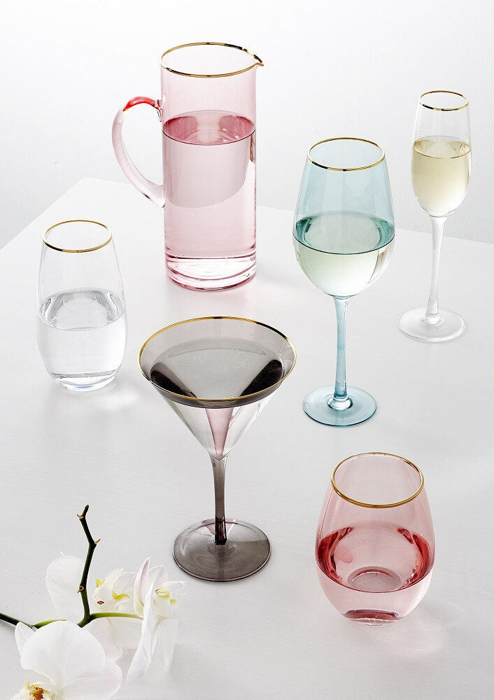 
Handmade "Chloe" Tumbler Glasses, Set of 4 - Peach