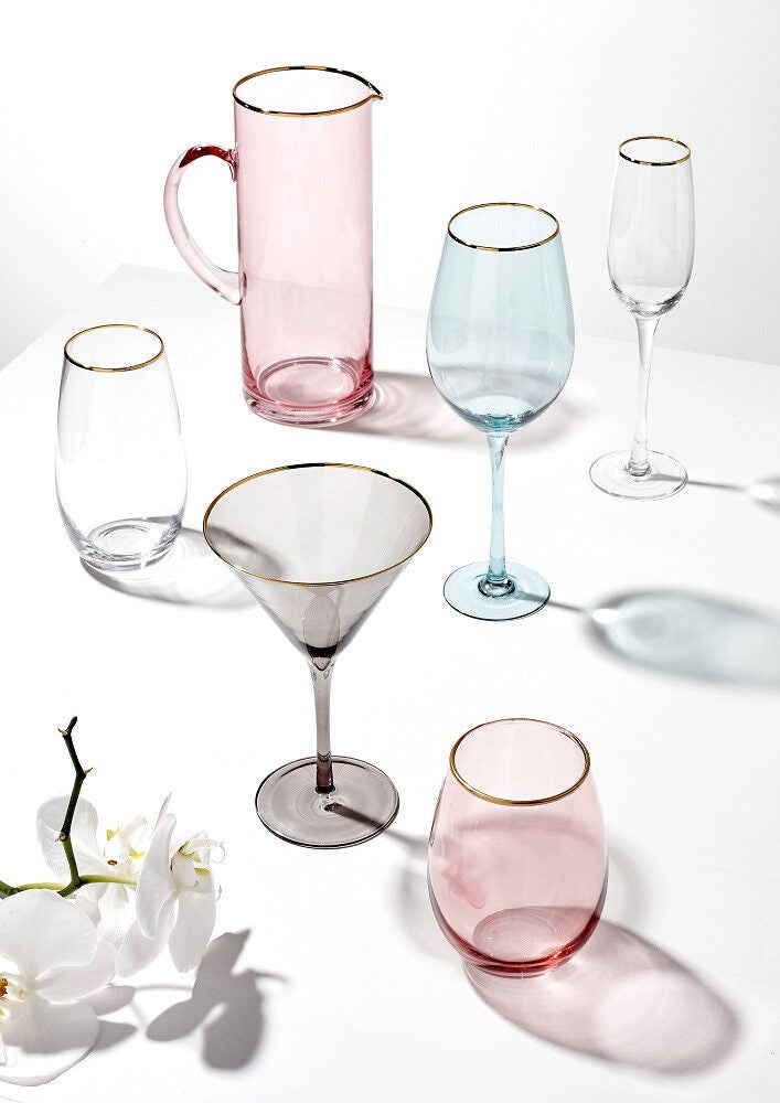 
Handmade "Chloe" Tumbler Glasses, Set of 4 - Water