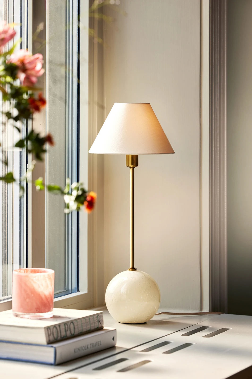 
Lampe de table design « Iris 20 » - Crème