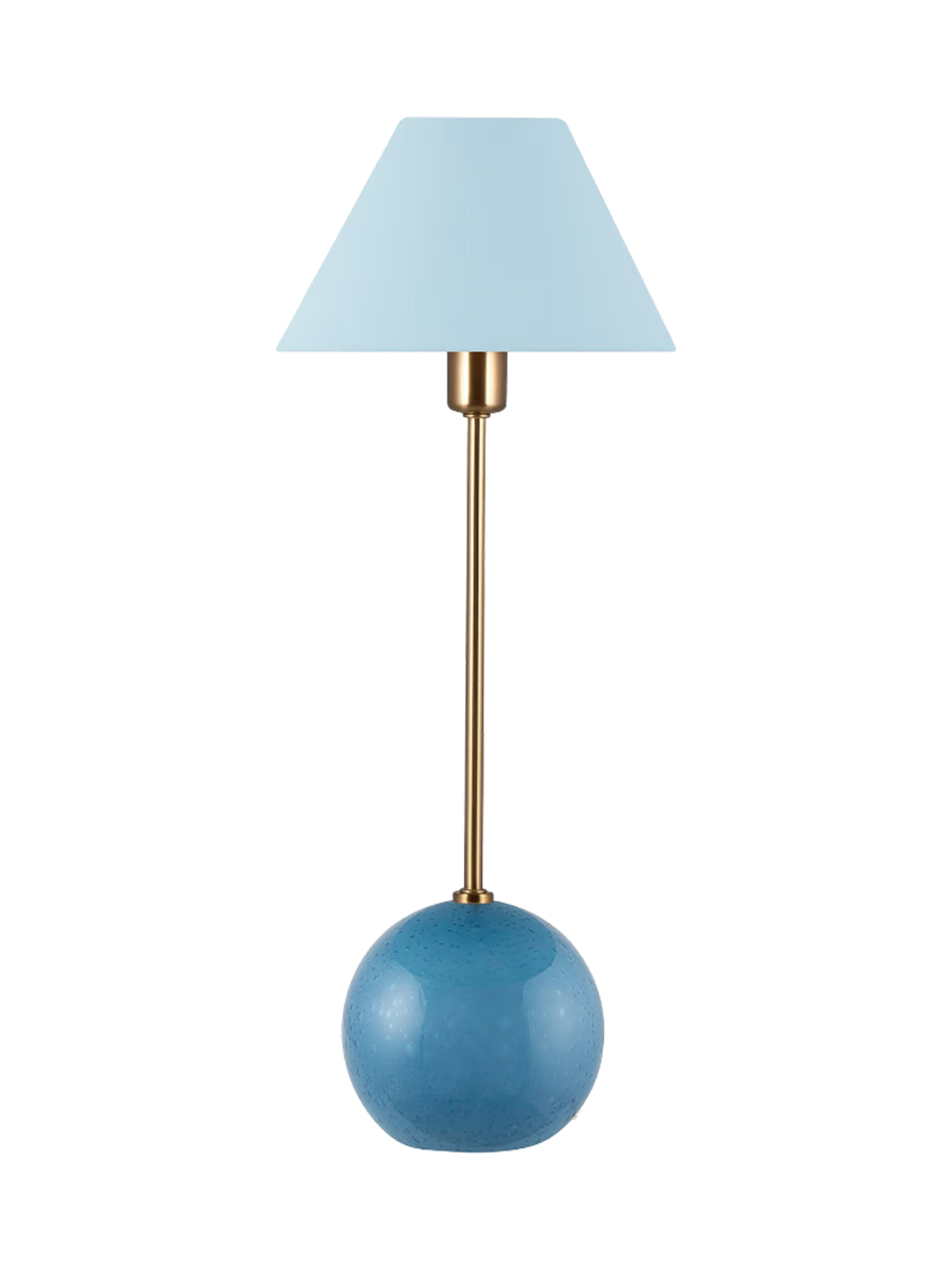 
Lampe de table design « Iris 20 » - Bleu Colombe