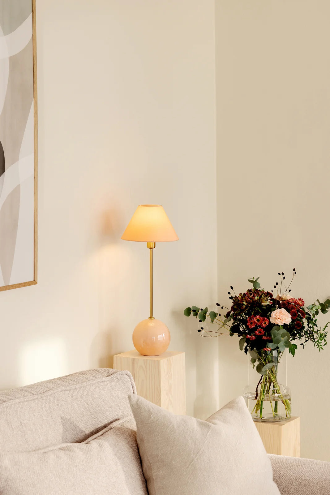
Lampe de table design « Iris 20 » - Rouge