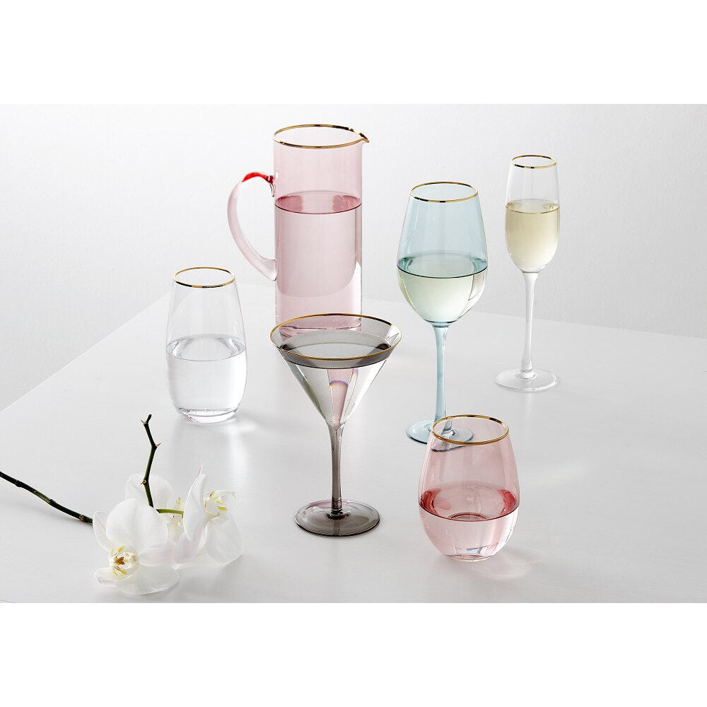 
Verres à vin pétillant faits main « Chloe », lot de 4