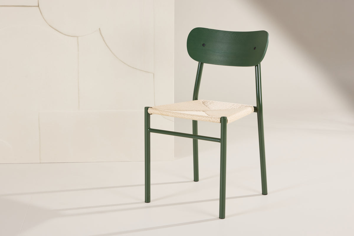 
Sedia da pranzo „Polly“ - Verde scuro/Beige