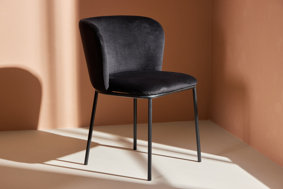
Sedia da pranzo di design «Edina» - Nero