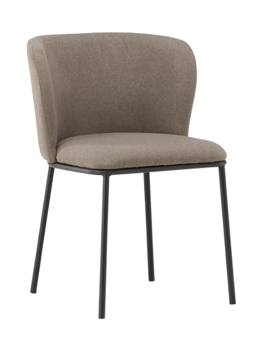 
Sedia da pranzo di design «Edina» - Talpa/Nero