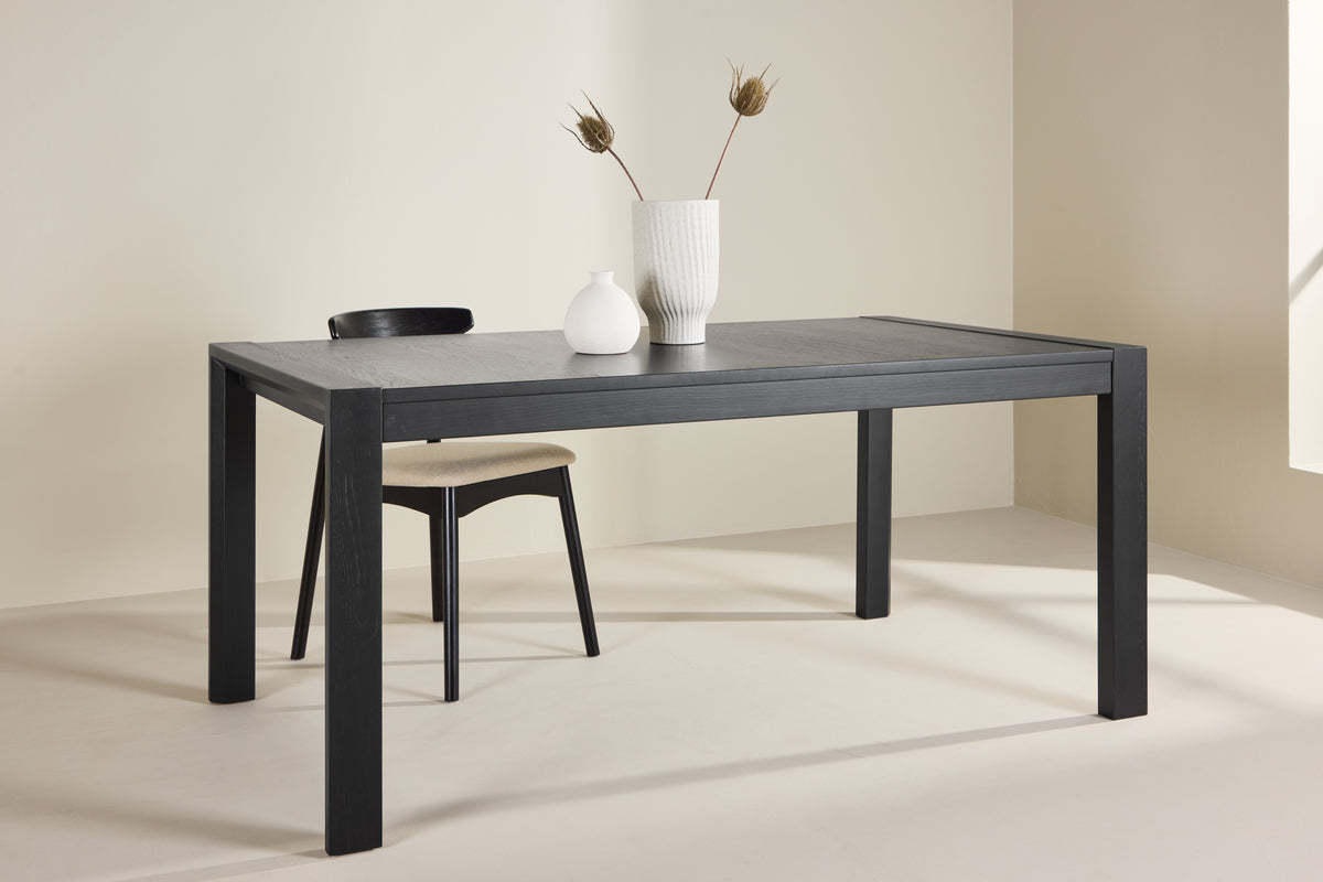 
Tavolo da pranzo di design massiccio allungabile „Slider“ 170-250 x 95 cm - Rovere Nero