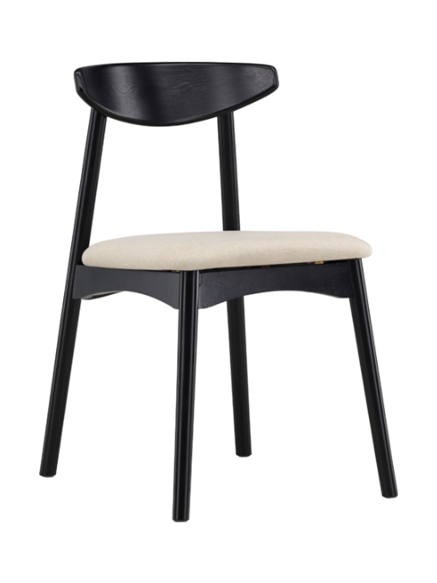 
Massivholz Design Stuhl „Ven“ - Schwarz