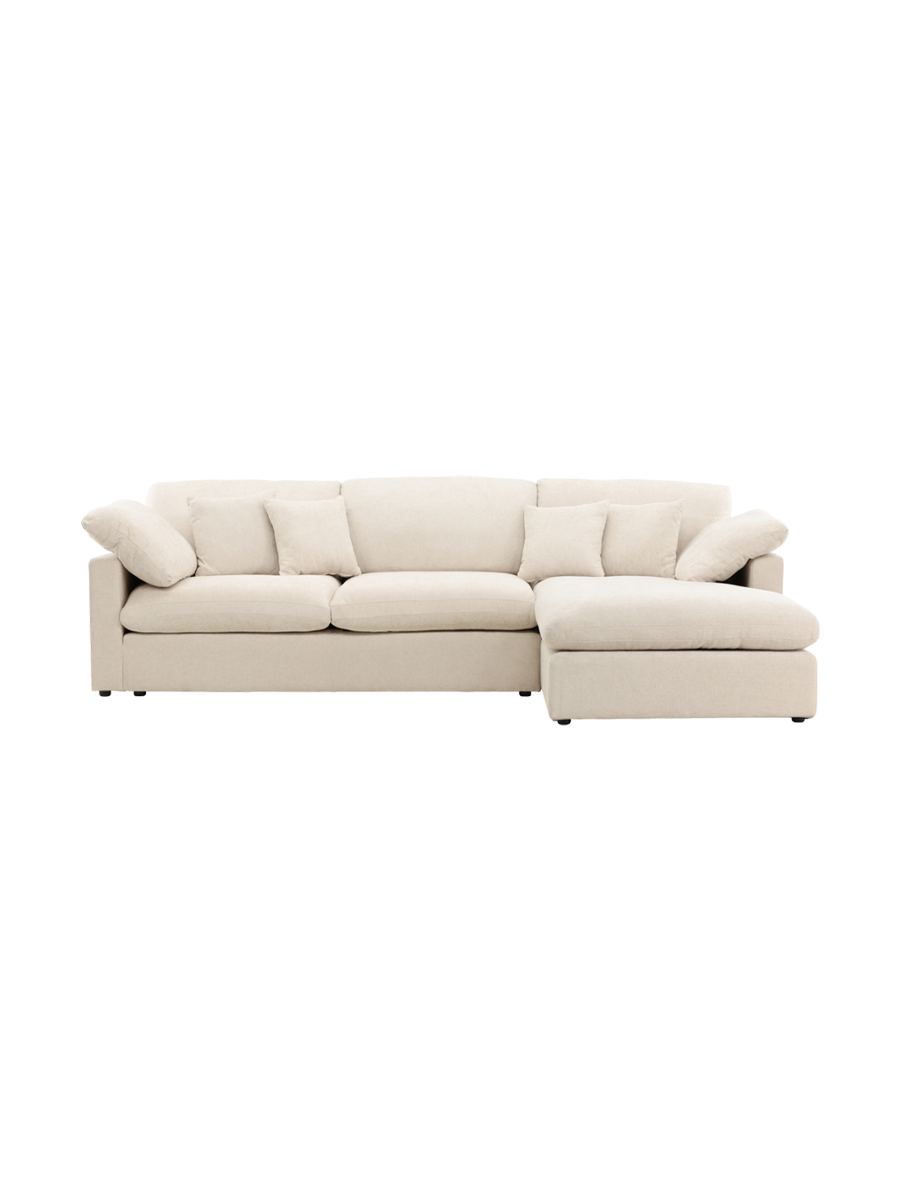 
4-Sitzer Design Ecksofa „Amalfi“ - Light Beige