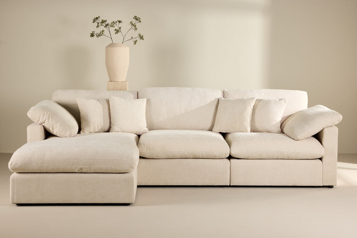
4-Sitzer Design Ecksofa „Amalfi“ - Light Beige