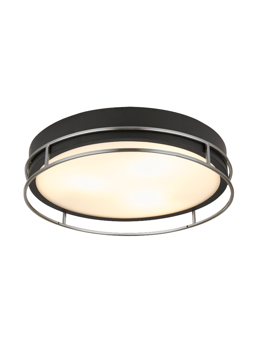 
Plafonnier et luminaire de salle de bain design dimmable "Phoenix" Ø 40 cm - Argent
