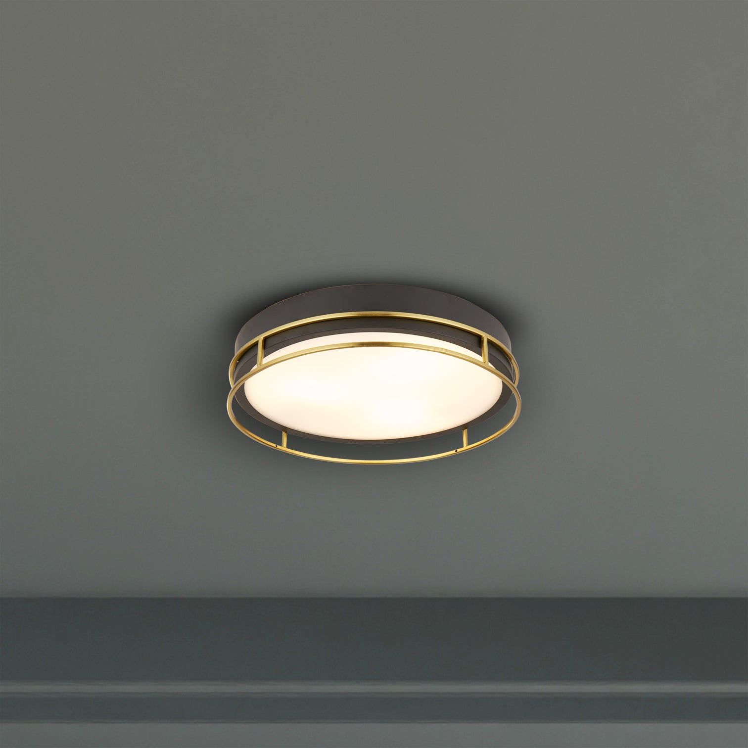 
Plafonnier et luminaire de salle de bain design dimmable "Phoenix" Ø 40 cm - Or