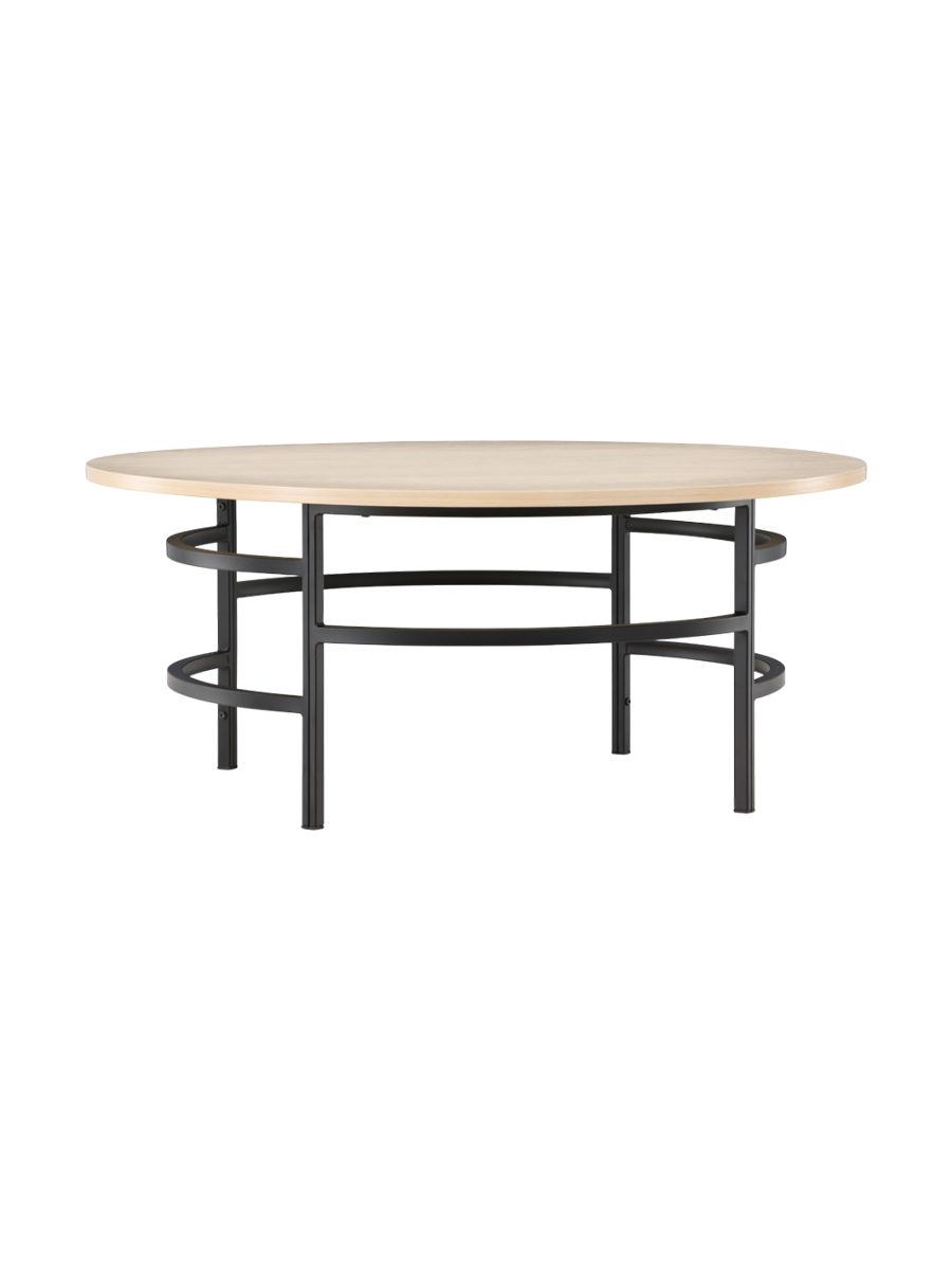 
Tavolino da caffè rotondo di design „Copenhagen“ Ø 100 cm - Naturale / Nero