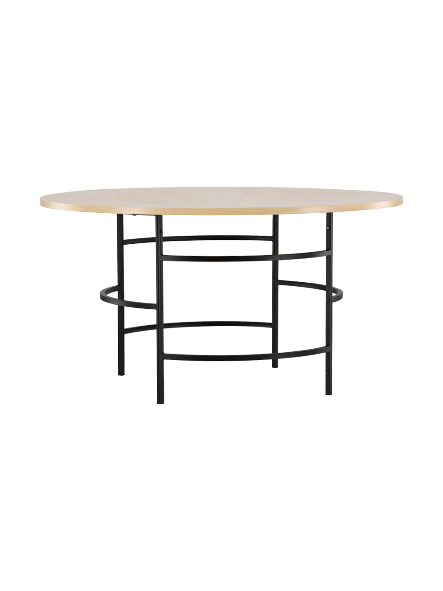 
Tavolo da pranzo rotondo di design „Copenhagen“ Ø 140 cm - Naturale / Nero