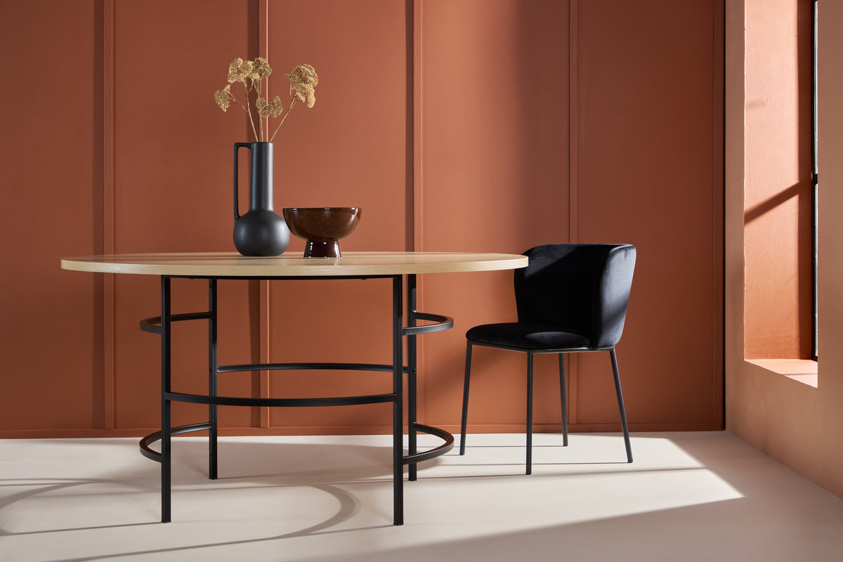
Tavolo da pranzo rotondo di design „Copenhagen“ Ø 140 cm - Naturale / Nero