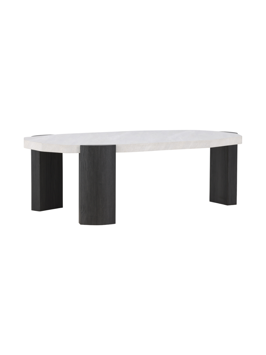 
Tavolino da caffè di design „Kress“ - Beige/Nero