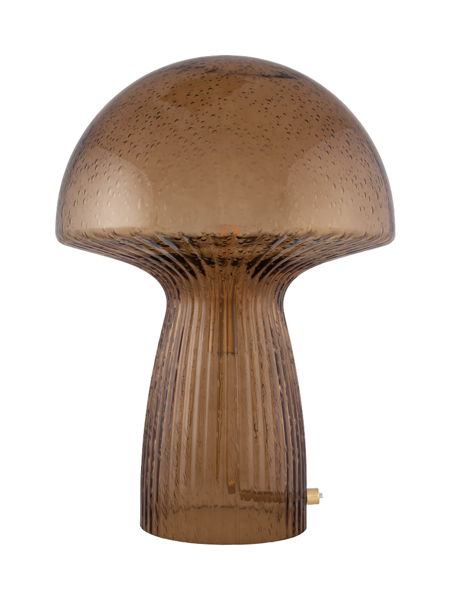 
Lampada da tavolo di design «Fungo» in vetro soffiato a bocca, marrone - Grande, Ø 30 x altezza 42 cm