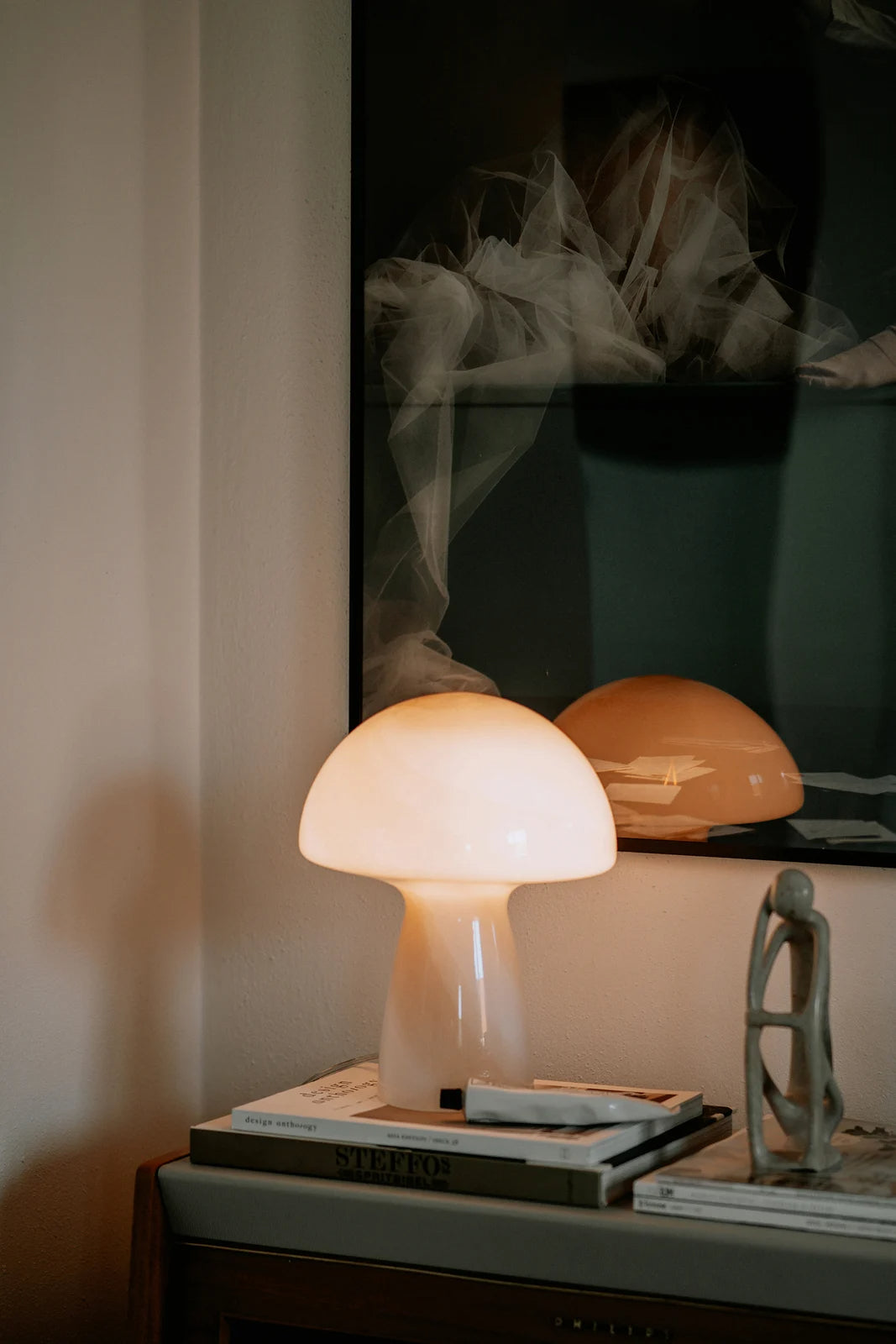 
Lampada da tavolo di design „Fungo Swirl“ in vetro soffiato a bocca - Medio, Ø 22 x altezza 30 cm