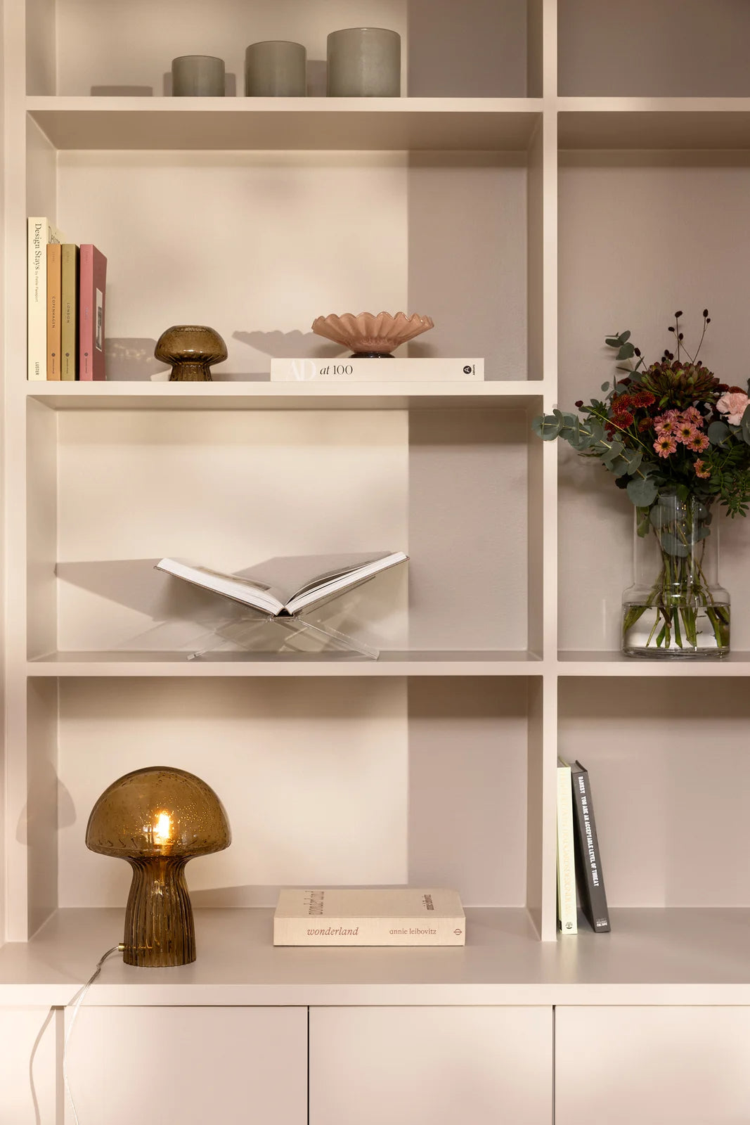
Lampada da tavolo di design «Fungo» in vetro soffiato a bocca, marrone - Medio, Ø 22 x altezza 30 cm