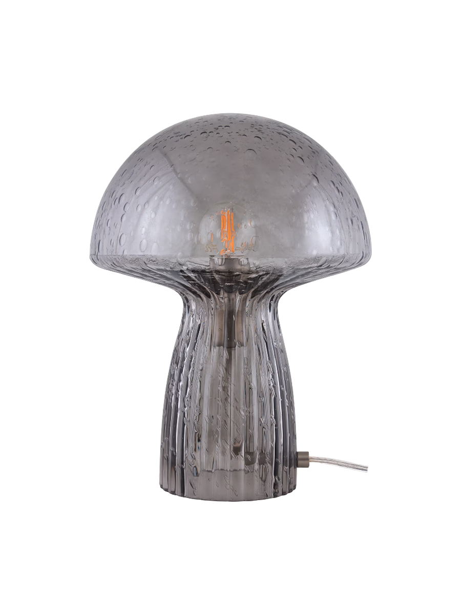
Lampada da tavolo di design «Fungo» in vetro soffiato a bocca, fumé - Medio, Ø 22 x altezza 30 cm