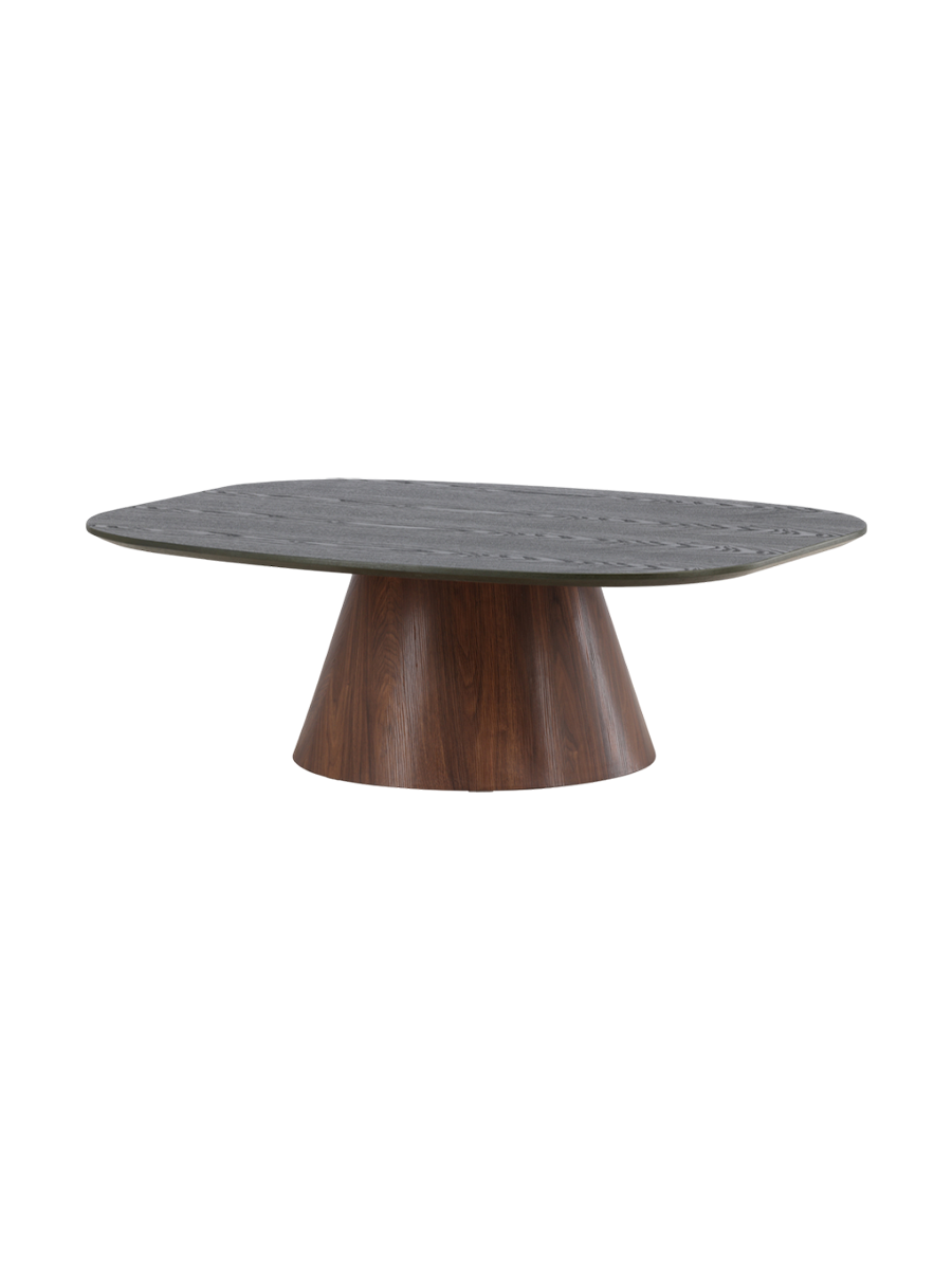 
Ovaler Design Couchtisch „Lanzo“ - Mocca/Dunkelgrün