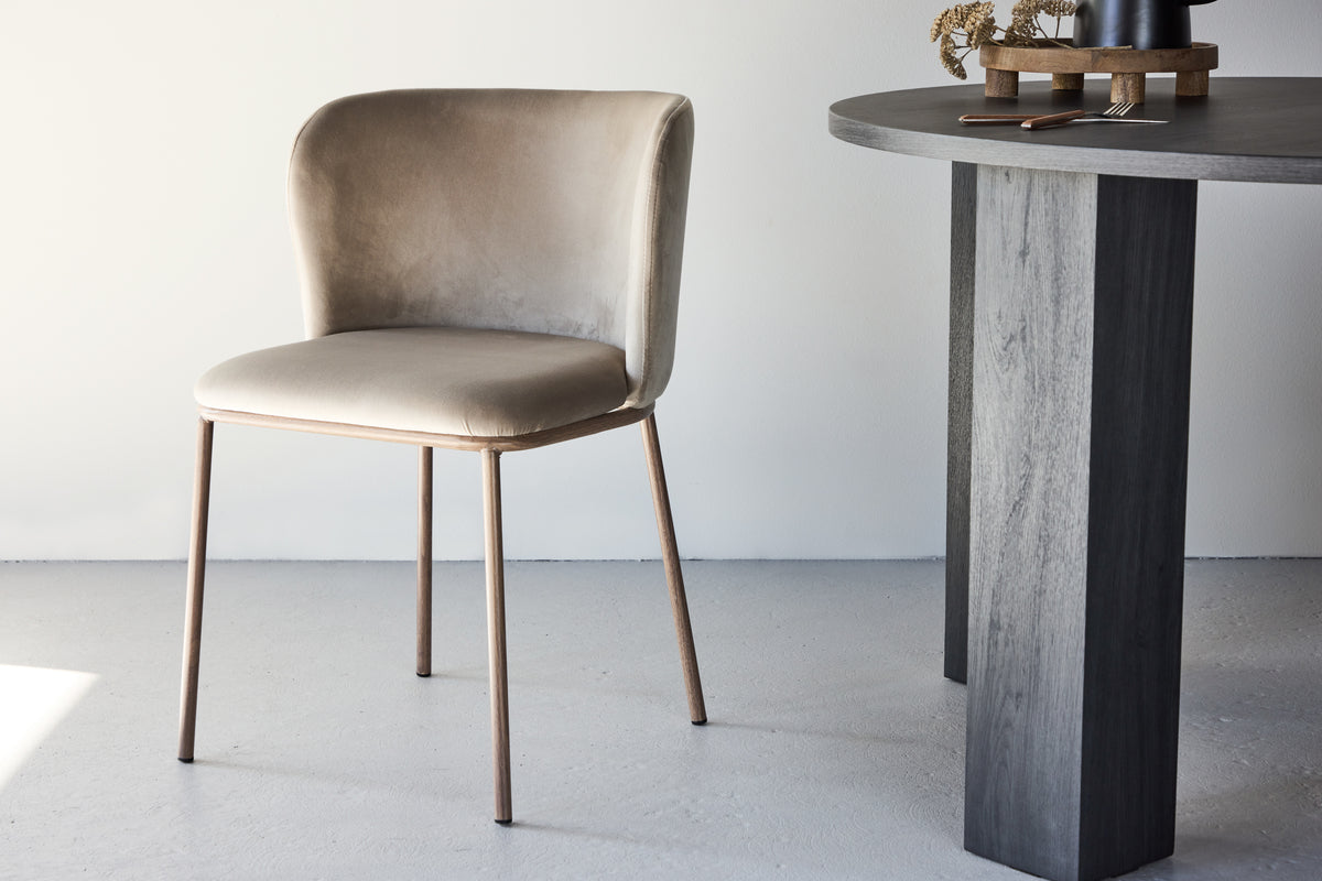 
Sedia da pranzo di design «Edina» - Beige
