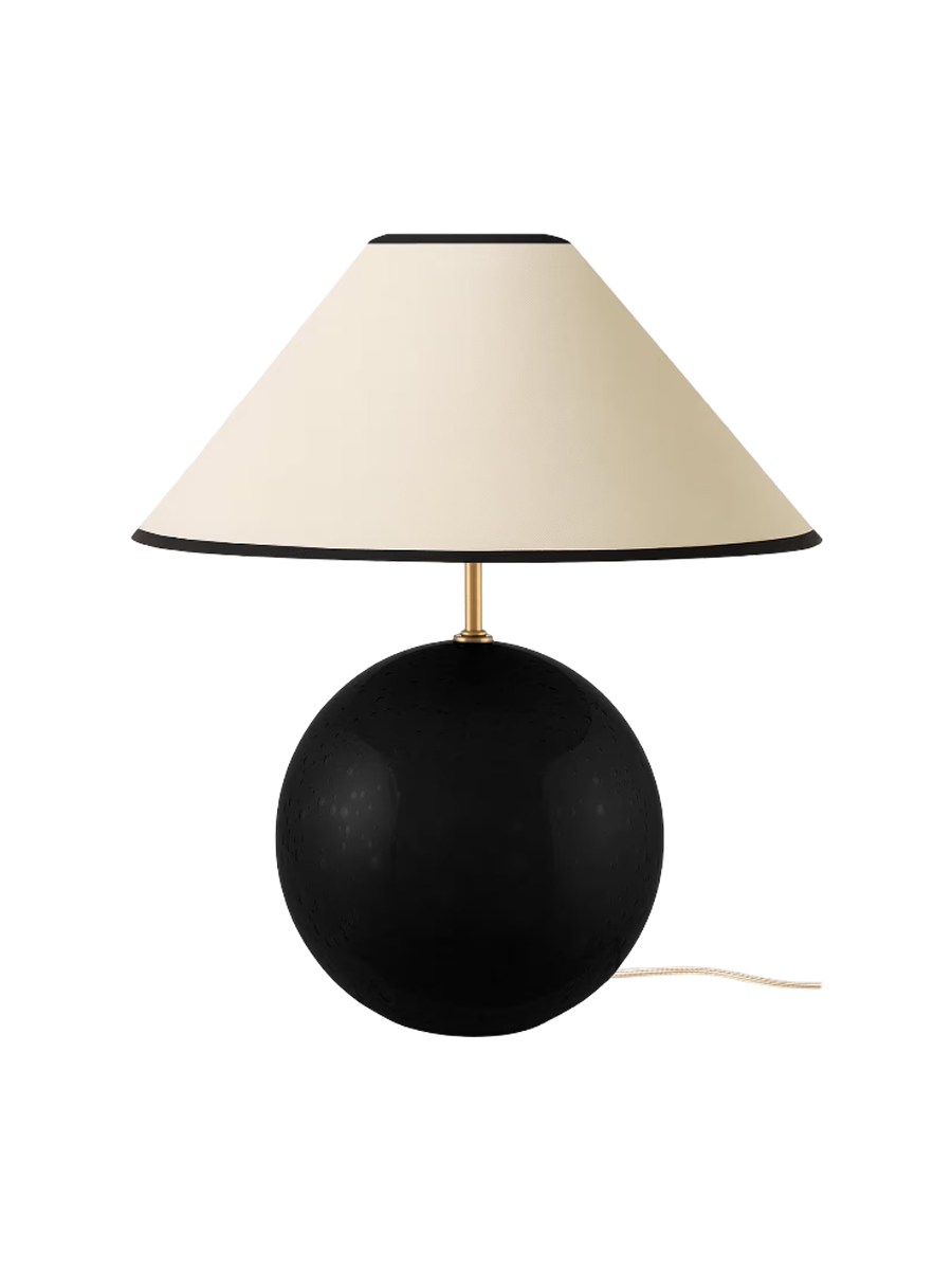 
Lampe de table design « Iris 35 » - Noir/Crème