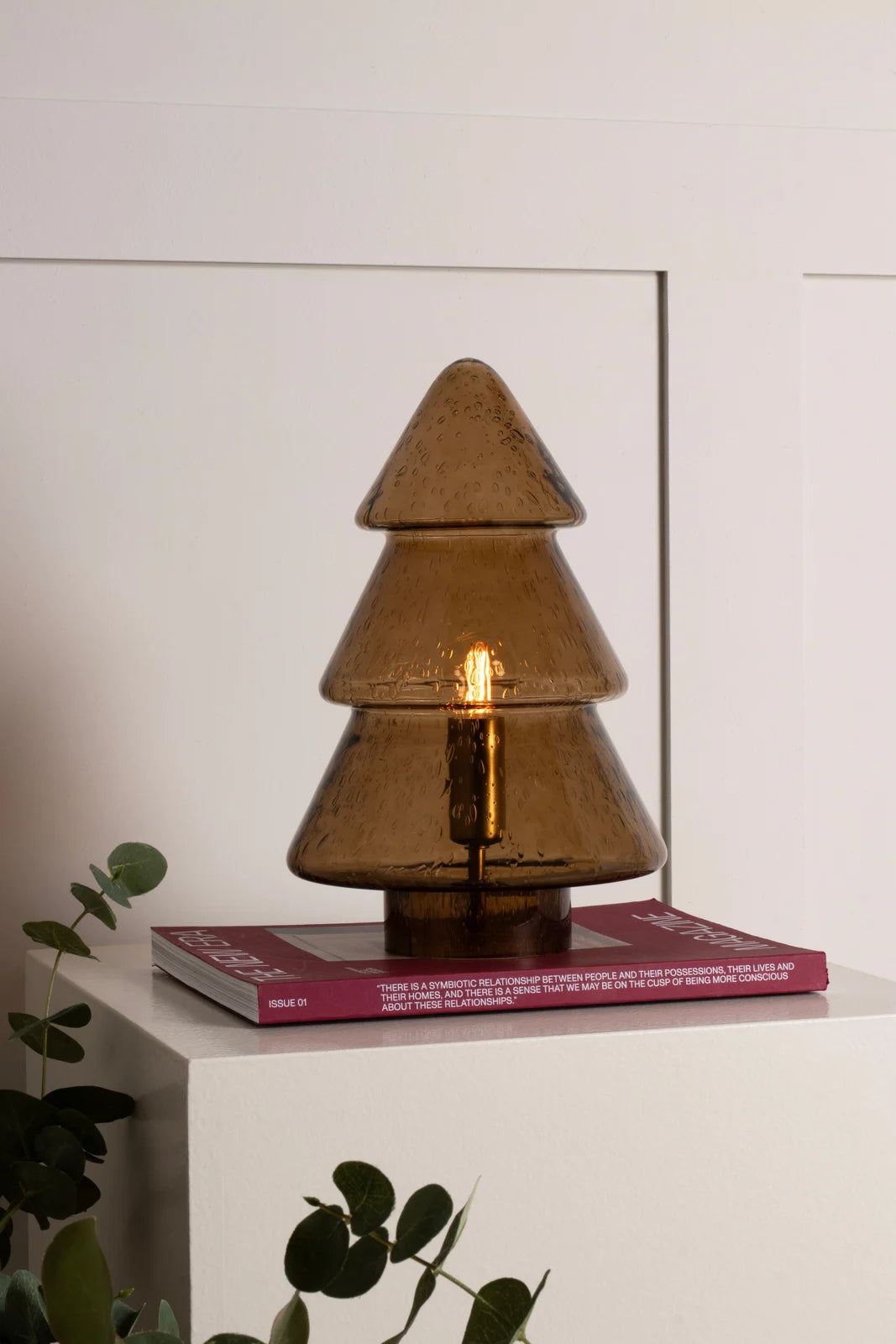 
Lampada da tavolo di design in vetro soffiato a bocca «Gran» Ø 21 x altezza 31 cm - Braun
