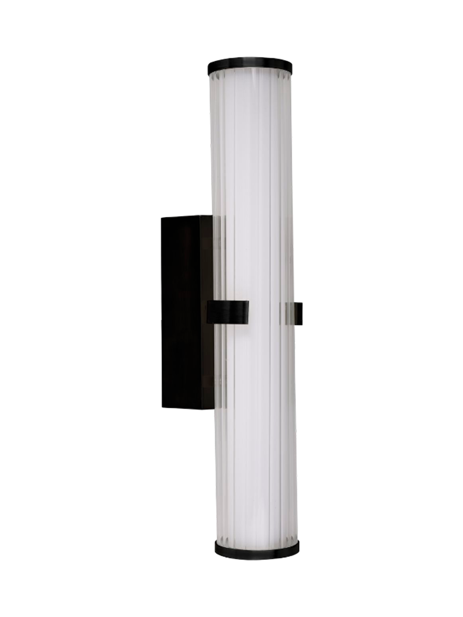 
Applique murale/lampe de salle de bain LED design dimmable « Clamp » noire - 43 cm