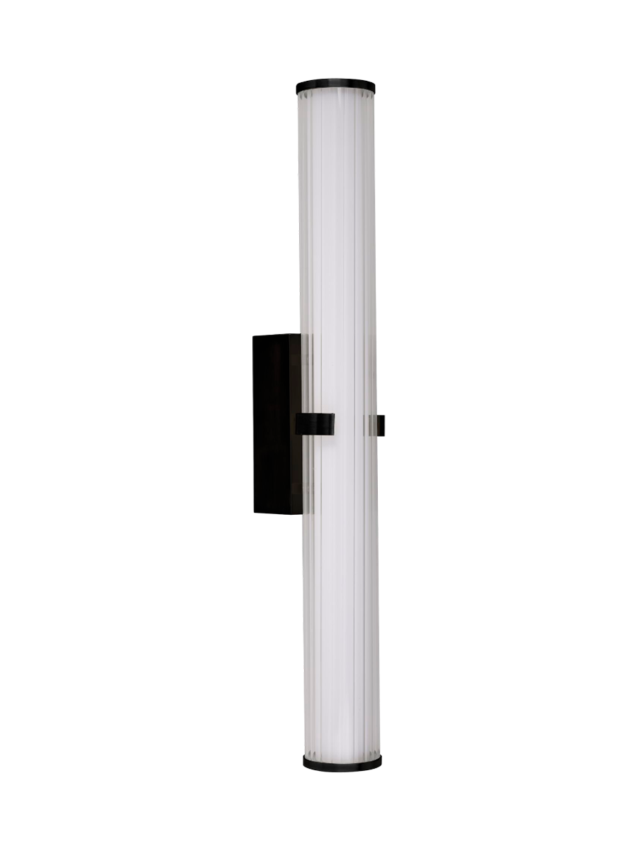
Applique murale/lampe de salle de bain LED design dimmable « Clamp » noire - 63 cm