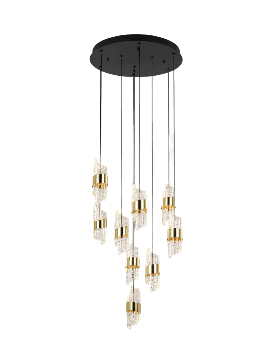 
LED designer pendant light “Iliada”, 9-light