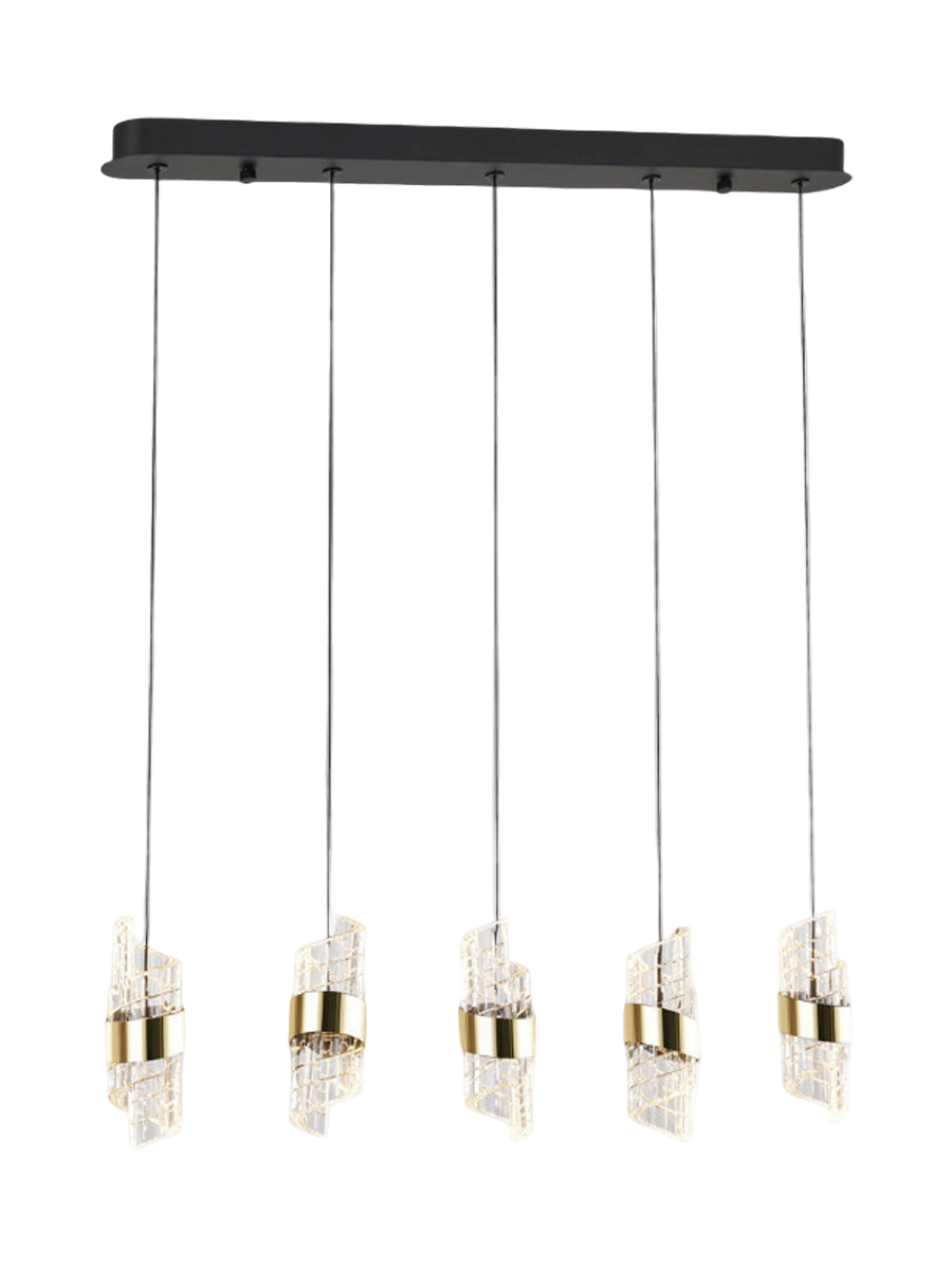 
LED designer pendant light “Iliada”, 5-light
