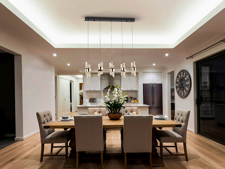 
LED designer pendant light “Iliada”, 5-light