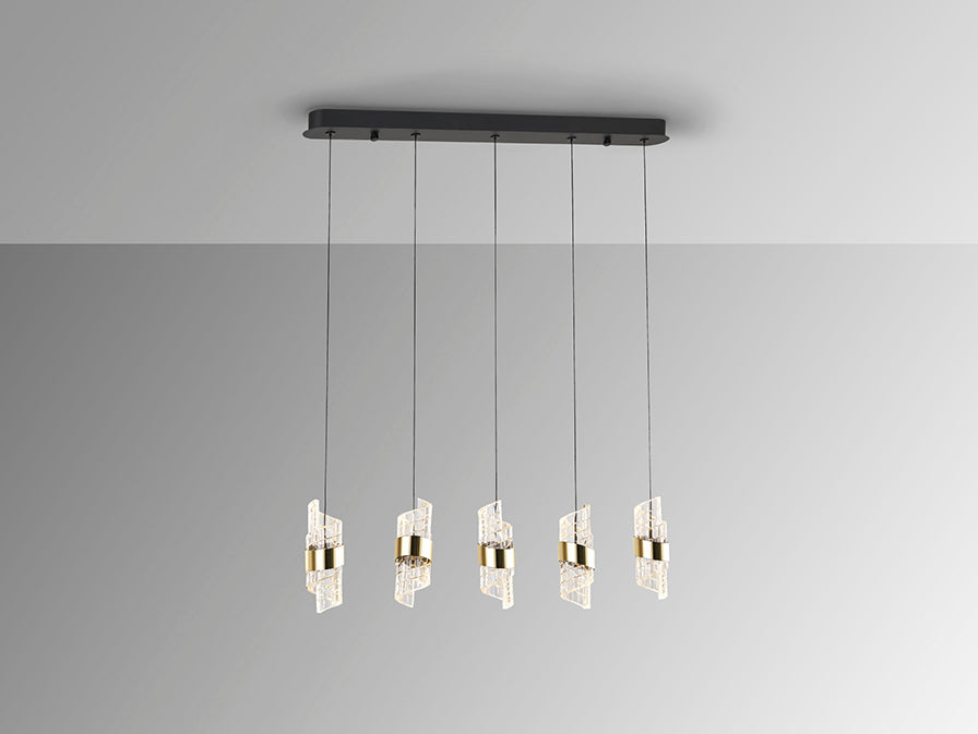 
Lampada a sospensione LED di design „Iliada“, a 5 luci