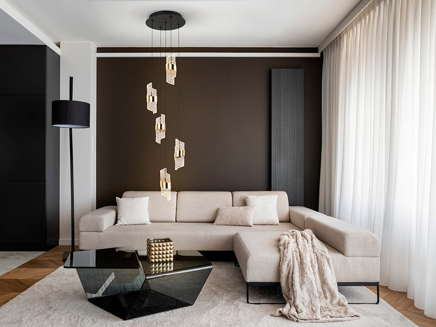 
Lampada a sospensione LED di design „Iliada II“, a 5 luci