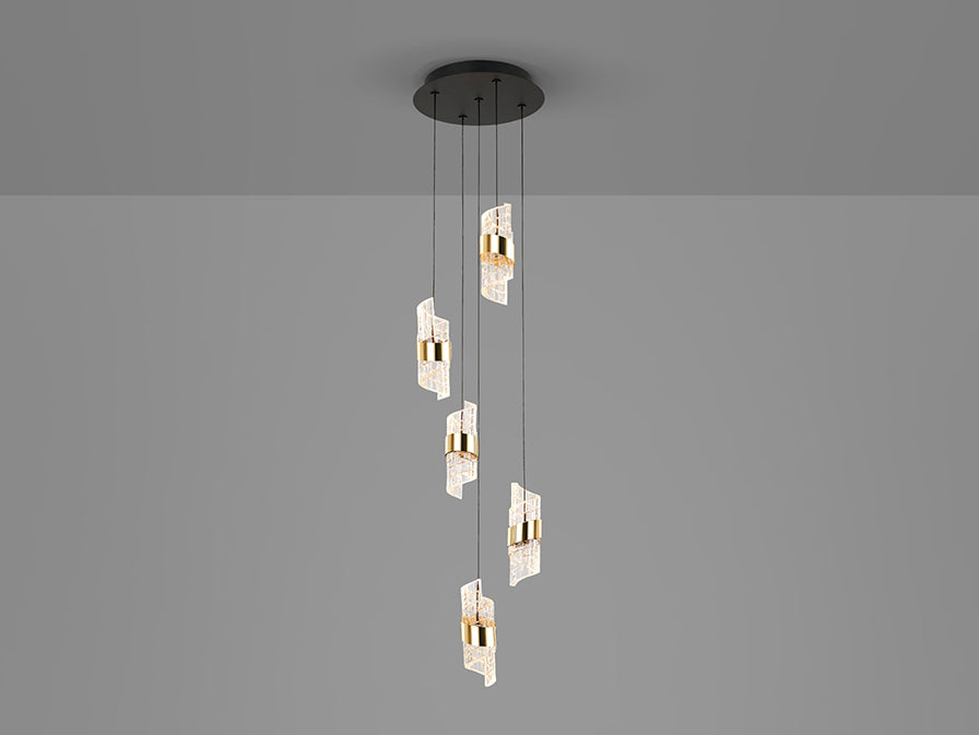 
Lampada a sospensione LED di design „Iliada II“, a 5 luci