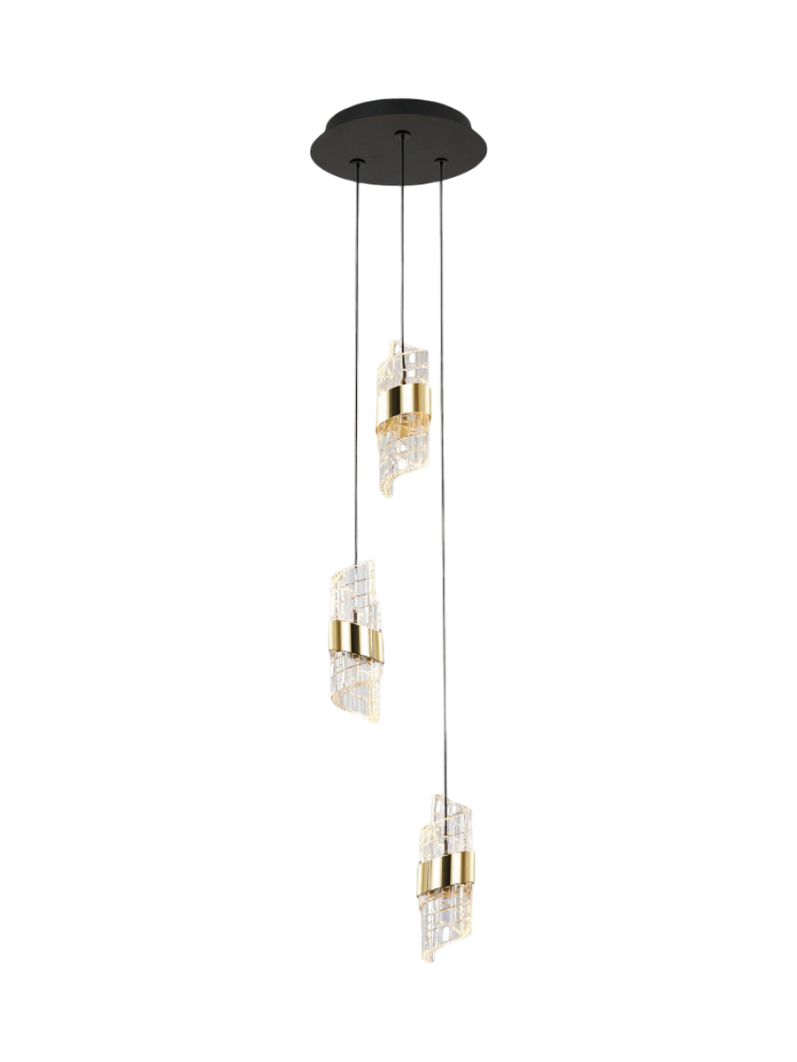 
LED designer pendant light “Iliada”, 3-light