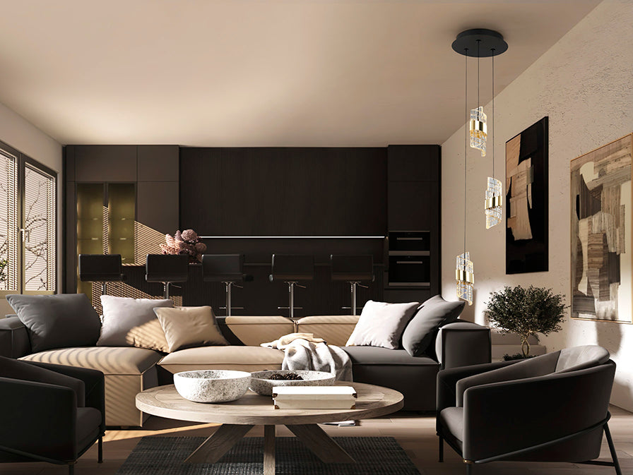 
Lampada a sospensione LED di design „Iliada“, a 3 luci