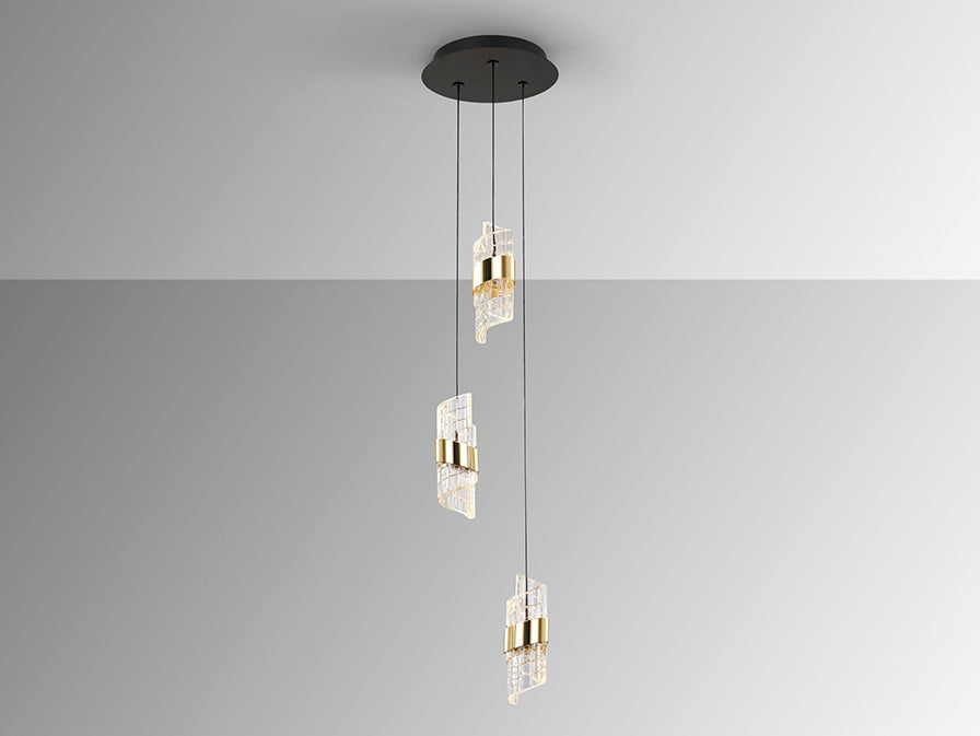 
Lampada a sospensione LED di design „Iliada“, a 3 luci