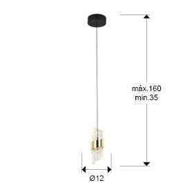 
Lampada a sospensione LED di design „Iliada“, a 1 luce