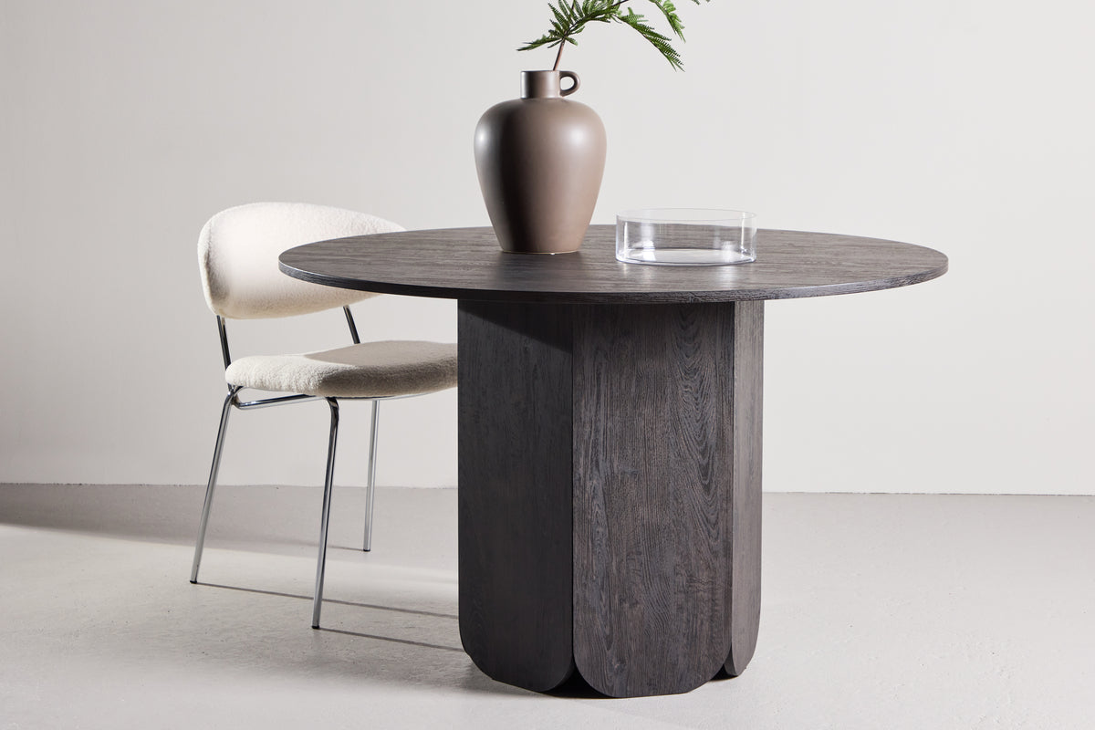 
Tavolo da pranzo rotondo di design «Tekla» Ø 120 cm - Nero
