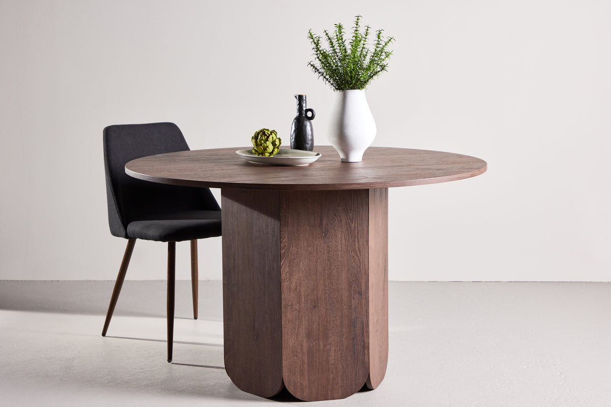 
Tavolo da pranzo rotondo di design «Tekla» Ø 120 cm - Mocca