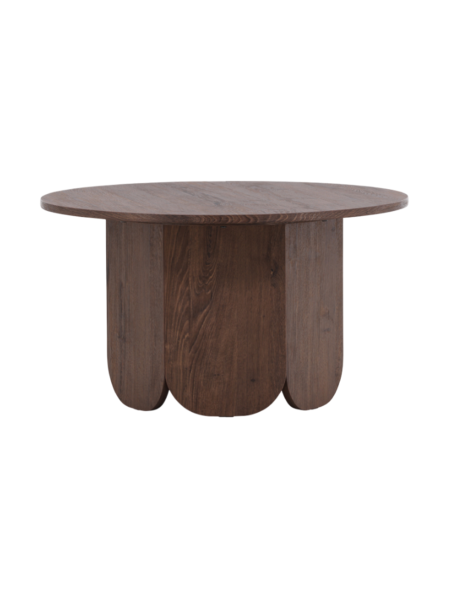 
Tavolino da caffè rotondo di design „Tekla“ Ø 80 cm - Mocca
