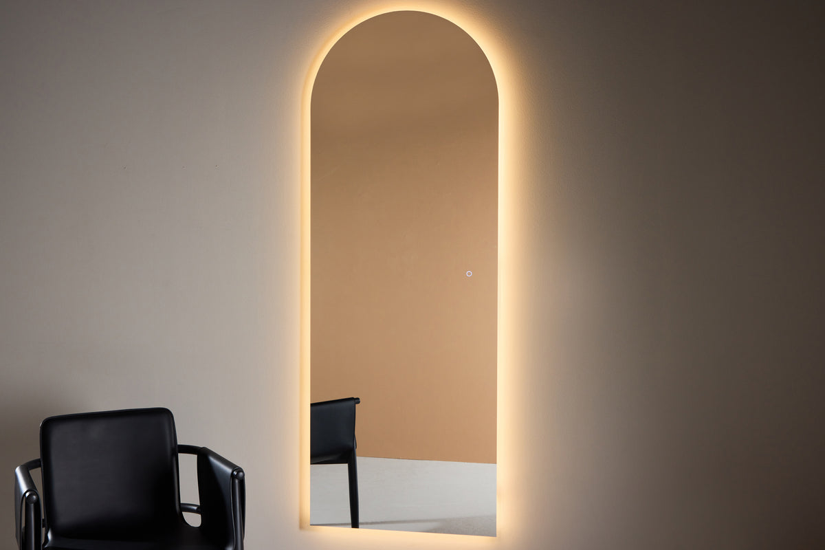
Design Wandspiegel „Skeppsvik“ mit Beleuchtung, 70 x 185 cm