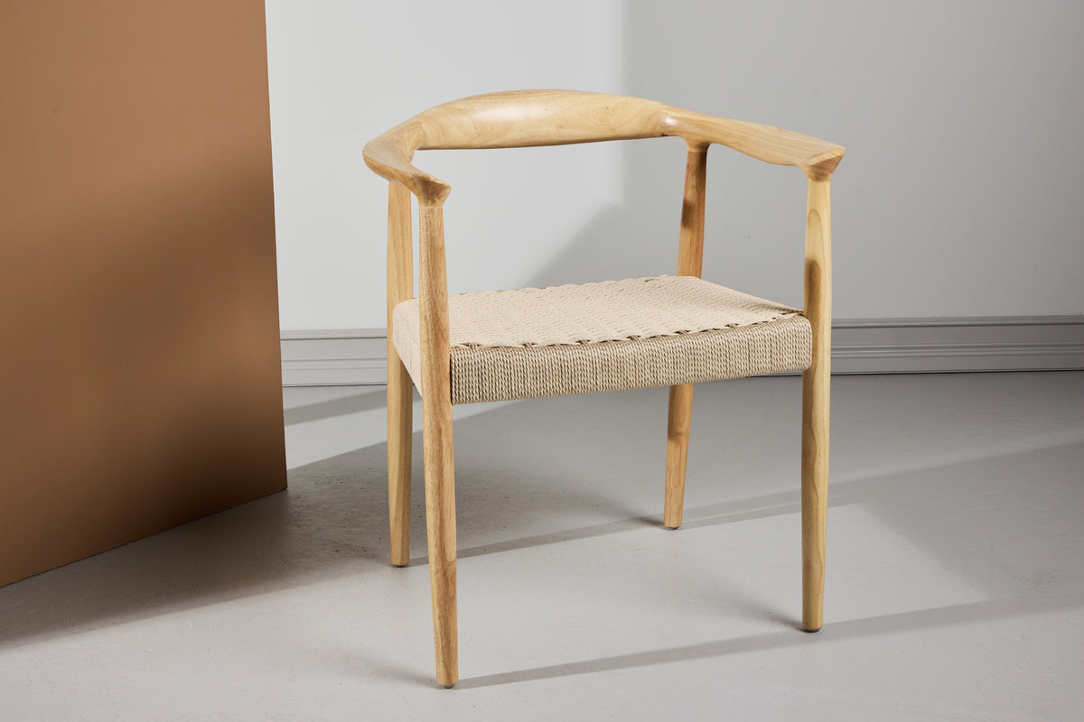
Massivholz Design Stuhl „Lovön“ mit Armlehnen