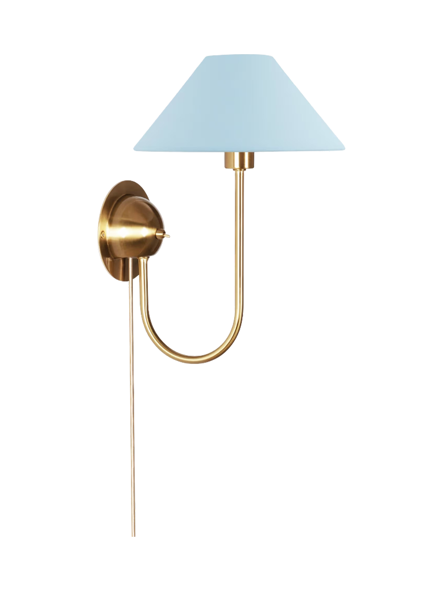 
"Iris" Wall Light Design - Dove Blue/Gold