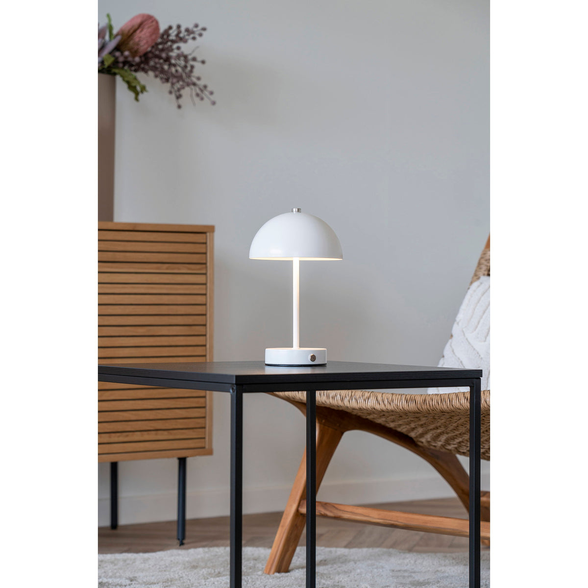 
Lampada da tavolo di design ricaricabile «Holty» - Bianco