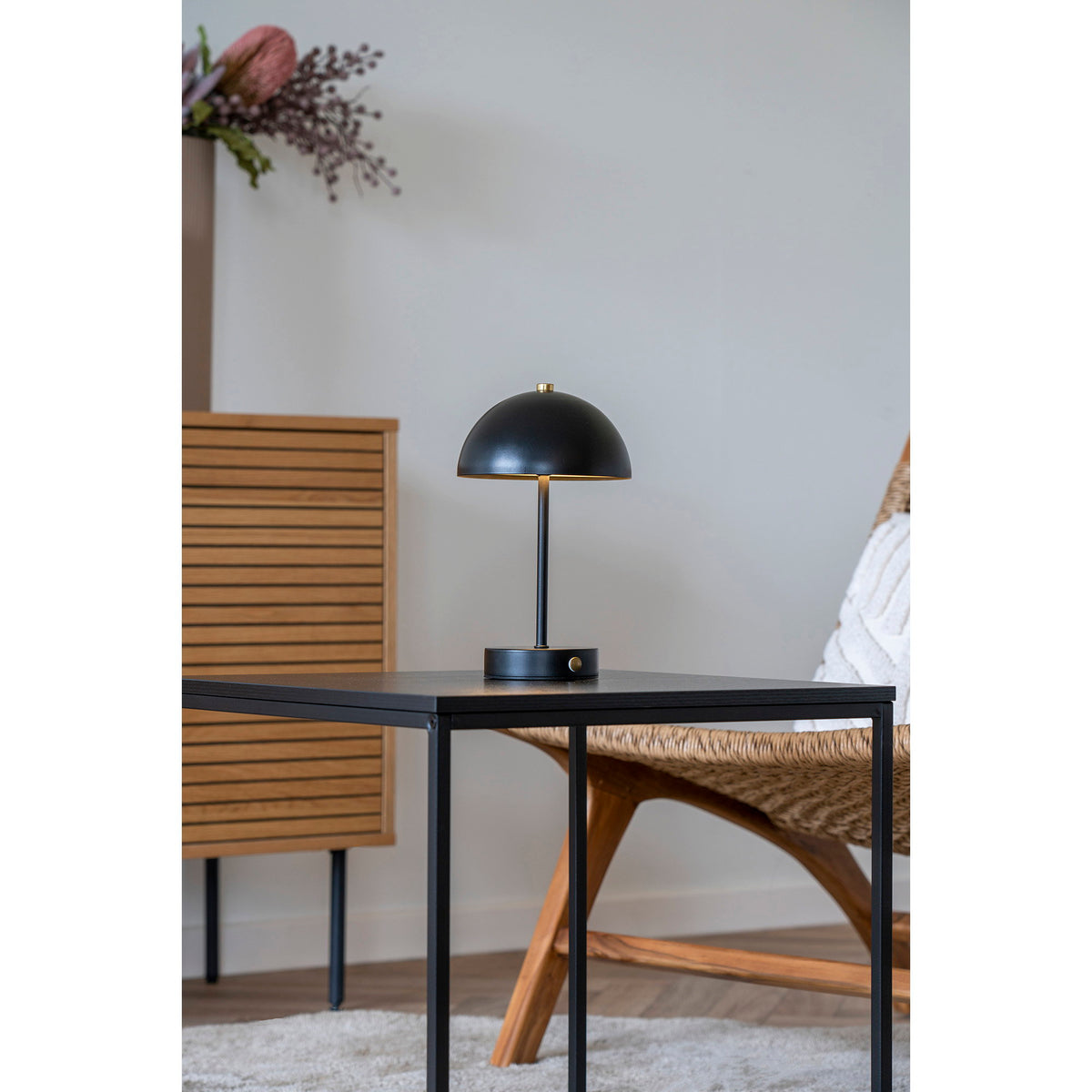 
Lampada da tavolo di design ricaricabile «Holty» - Nero