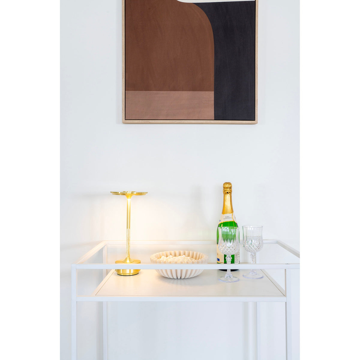 
Wiederaufladbare Design Tischlampe „Lyneham“ - Gold