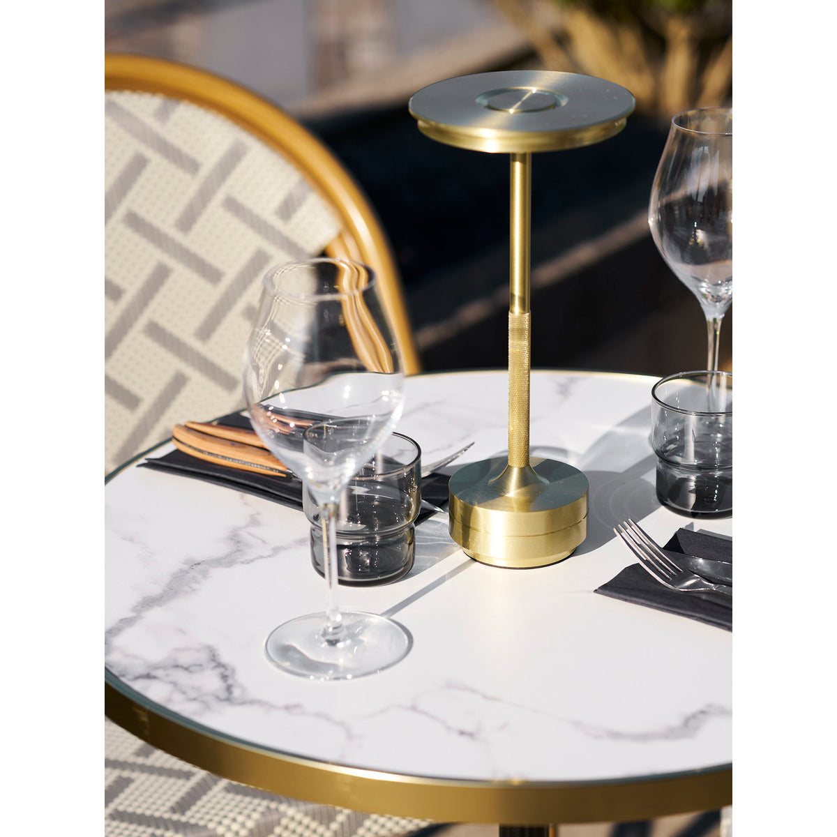 
Wiederaufladbare Design Tischlampe „Lyneham“ - Gold